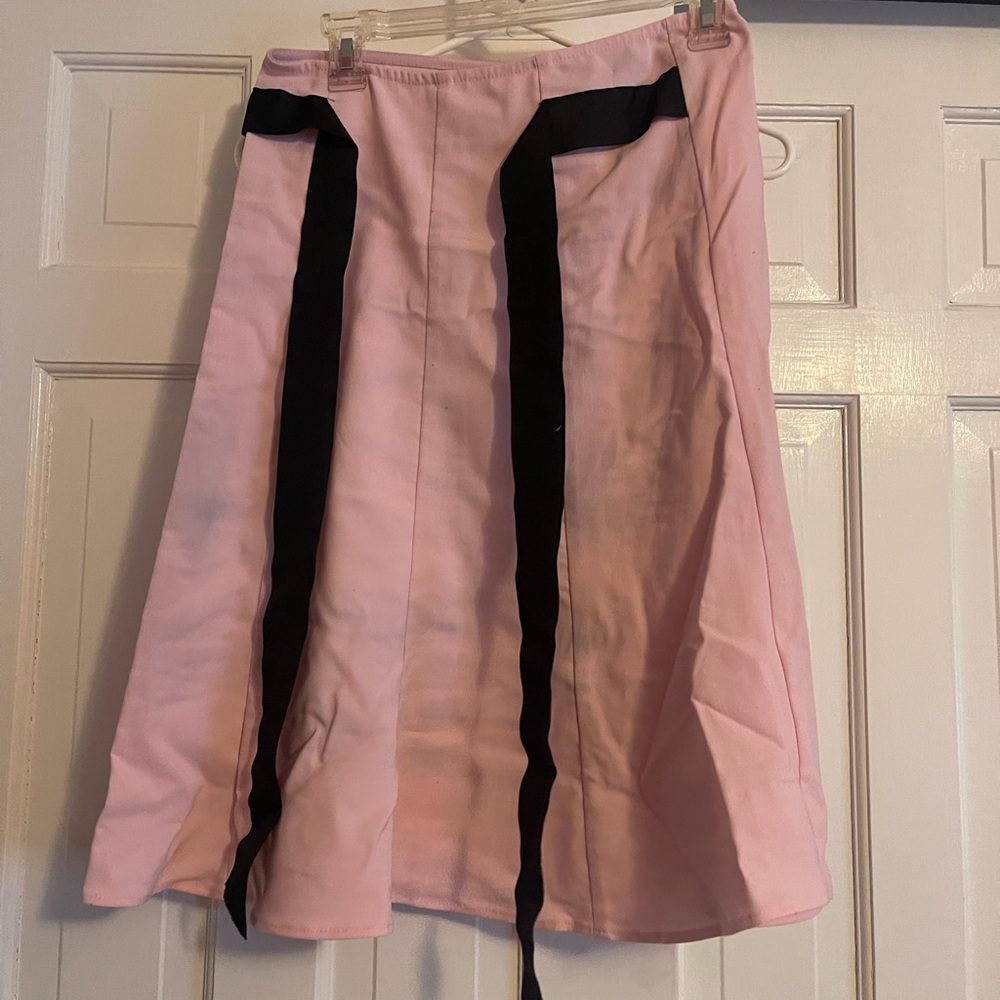 Pink tie up skirt